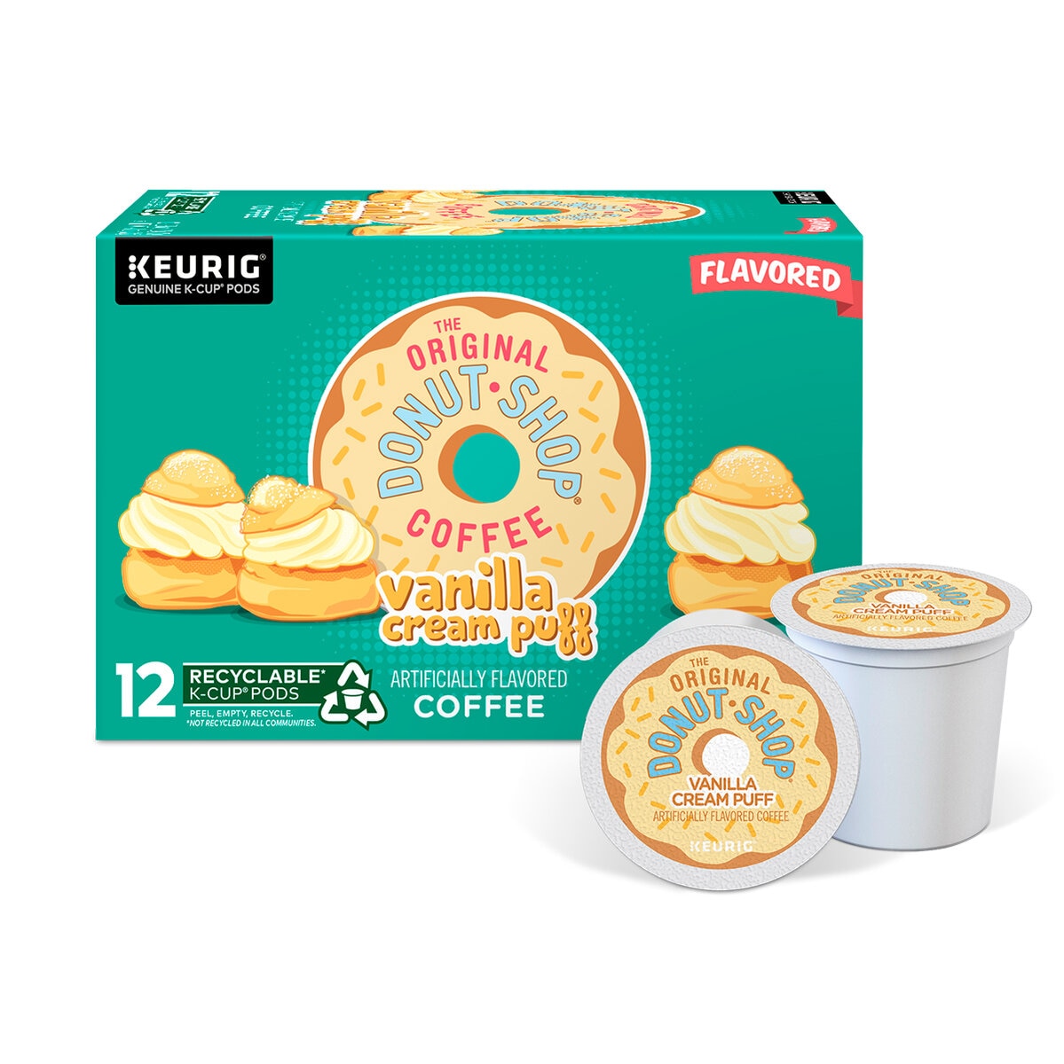Keurig, The Original Donut Shop Coffee Vanilla Cream, 72 cápsulas K-Cup