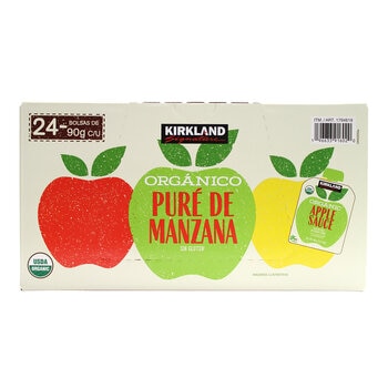 Kirkland Signature Puré de Manzana Orgánico 24 pzs de 90 g