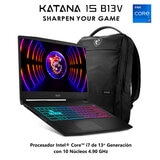 MSI Katana Gaming 15 Laptop 15.6" Full HD Intel Core i7 16GB 512GB SSD + Mochila