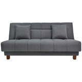 Violanti, Sofa Cama de 3 Plazas Sin Brazo, Tamaño Queen, Color Gris