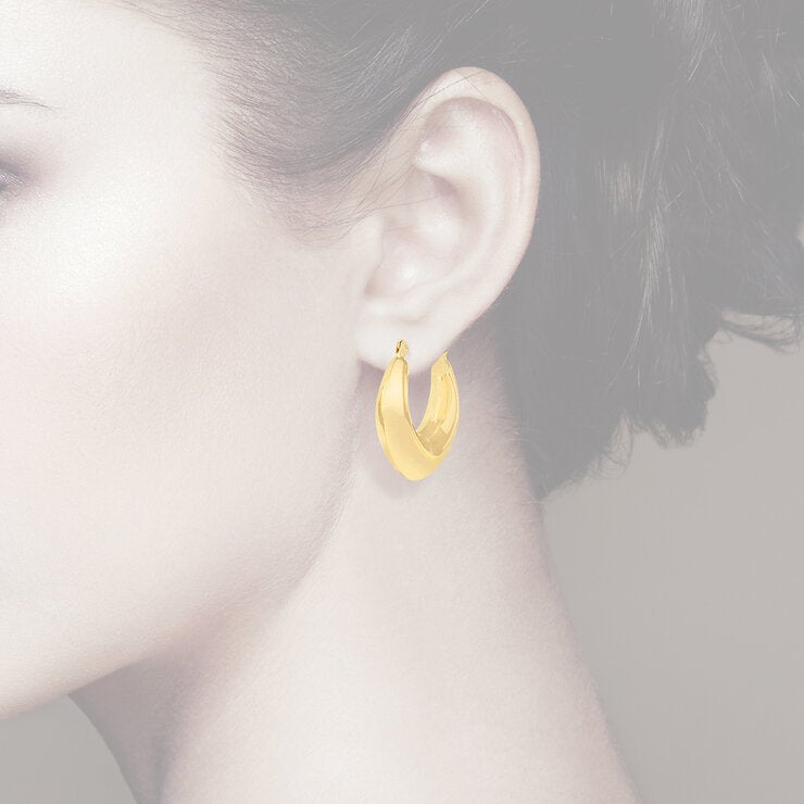 Arracadas 'V', Oro Amarillo 14K Arracadas 'V', Oro Amarillo 14K
