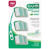 GUM Palillos Interdentales Advanced Sabor Menta 180 piezas