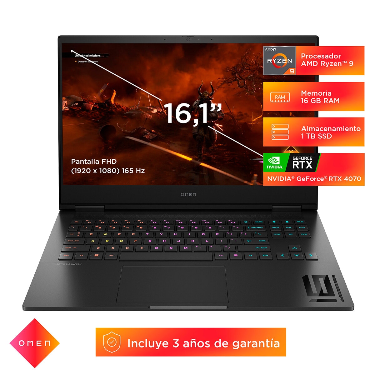 HP OMEN Gaming 16-xf0000la Laptop 16.1" Full HD AMD Ryzen 9 16GB 1TB SSD