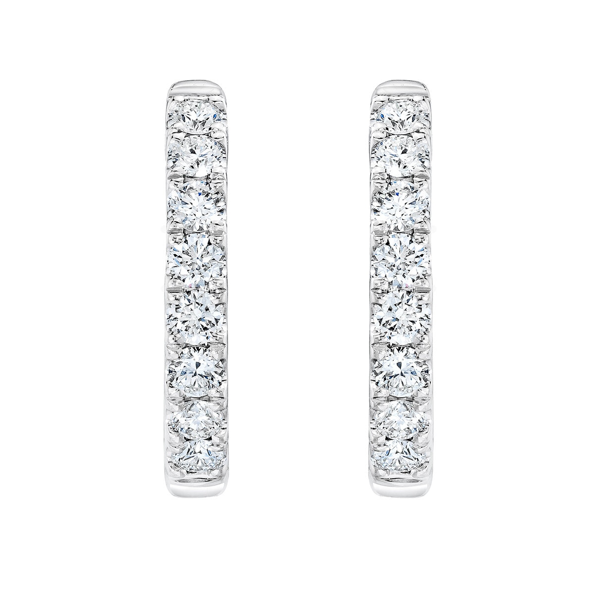 Aretes, Arracadas de Diamantes 0.35ctw, Oro Blanco 14K Aretes, Arracadas de Diamantes 0.35ctw, Oro Blanco 14K