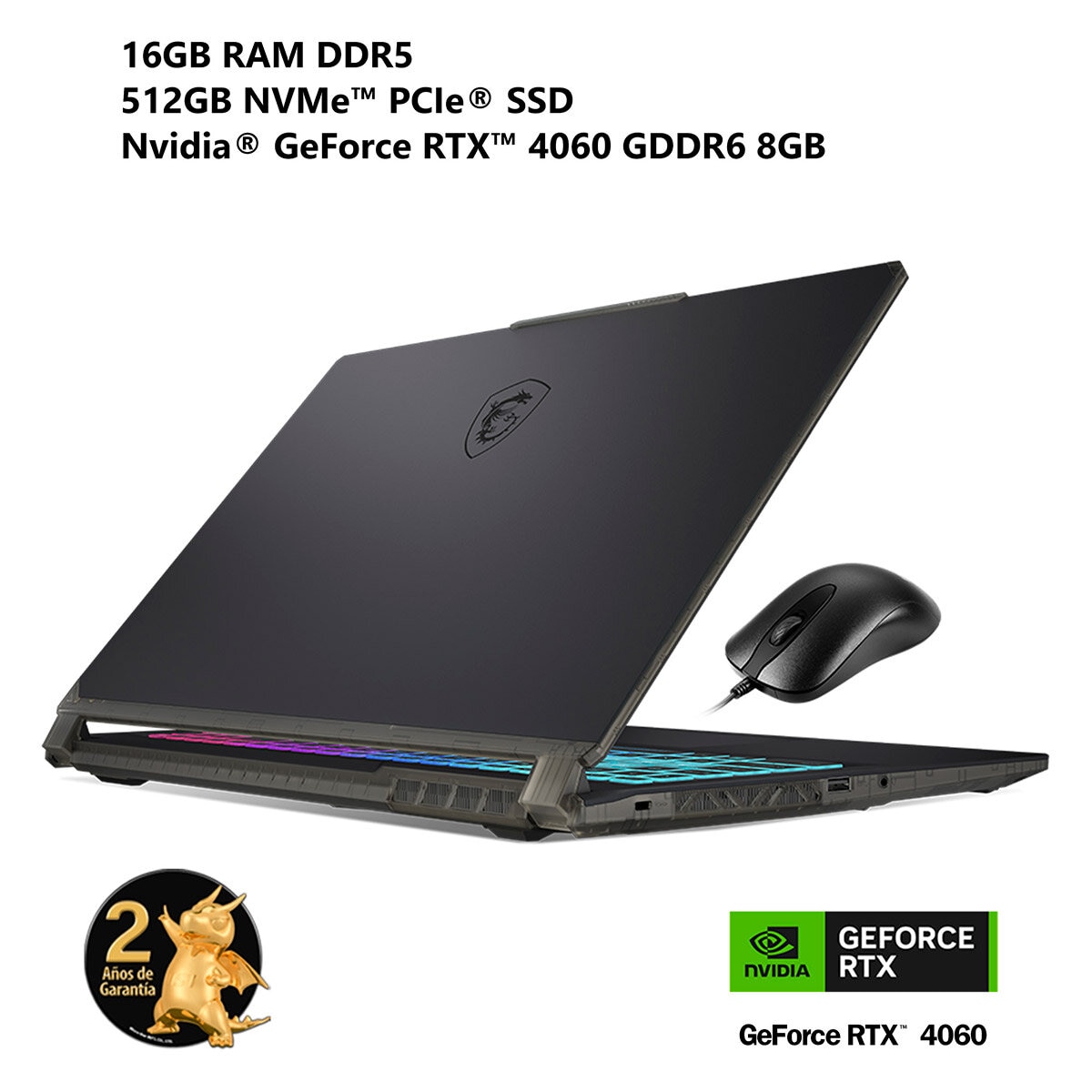 MSI Cyborg Gaming 15 Laptop 15.6'' FHD Intel Core Ultra 7 16GB 512GB SSD + Mouse MSI Cyborg Gaming 15 Laptop 15.6'' FHD Intel Core Ultra 7 16GB 512GB SSD + Mouse