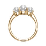 Anillo de Perla Cultivada, Oro Amarillo de 14K Anillo de Perla Cultivada, Oro Amarillo de 14K