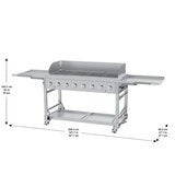 NXR, Parrilla de Acero de 8 Quemadores Plegable NXR, Parrilla de Acero de 8 Quemadores Plegable