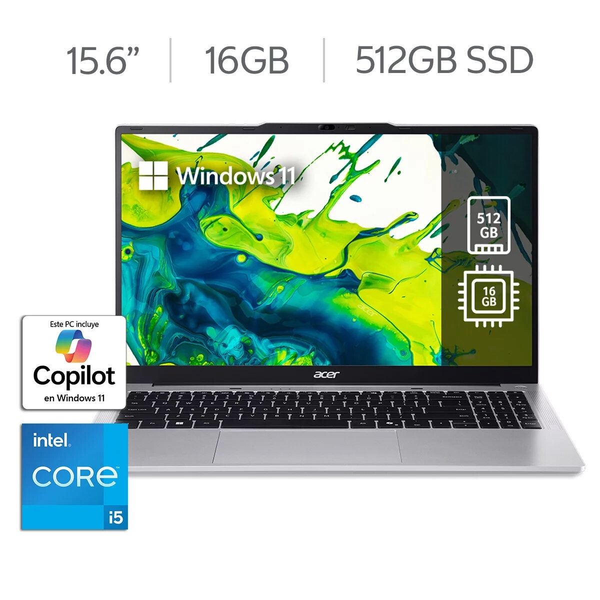 Acer Aspire Lite 15 Laptop 15.6" Full HD Intel Core i5 16GB 512GB SSD Acer Aspire Lite 15 Laptop 15.6" Full HD Intel Core i5 16GB 512GB SSD