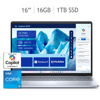 dell inspiron 5640 laptop 16" full hd intel core i5 16gb 1tb ssd