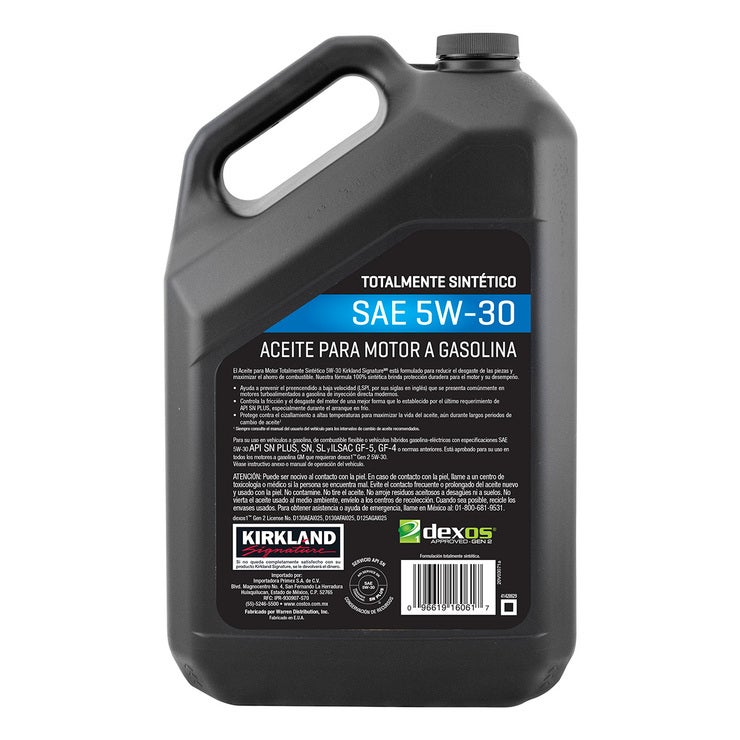 Kirkland Signature Aceite Sintético para Motor 5W30 2 Botellas de 4.73 Litros Kirkland Signature Aceite Sintético para Motor 5W30 2 Botellas de 4.73 Litros