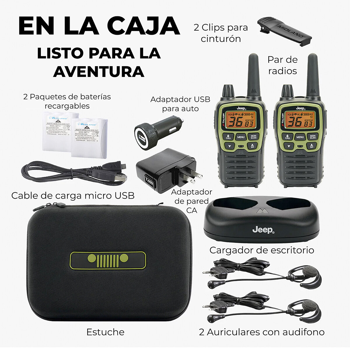 Midland Jeep Set De Radios De Dos Vías Midland Jeep Set De Radios De Dos Vías