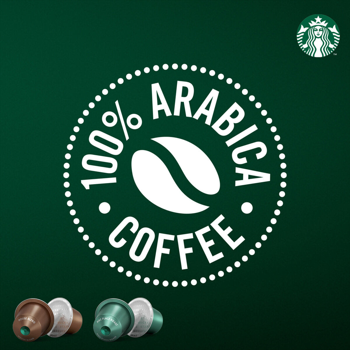 Starbucks Cápsulas Nespresso, 40 cápsulas Café Pike Place y House Blend Starbucks Cápsulas Nespresso, 40 cápsulas Café Pike Place y House Blend