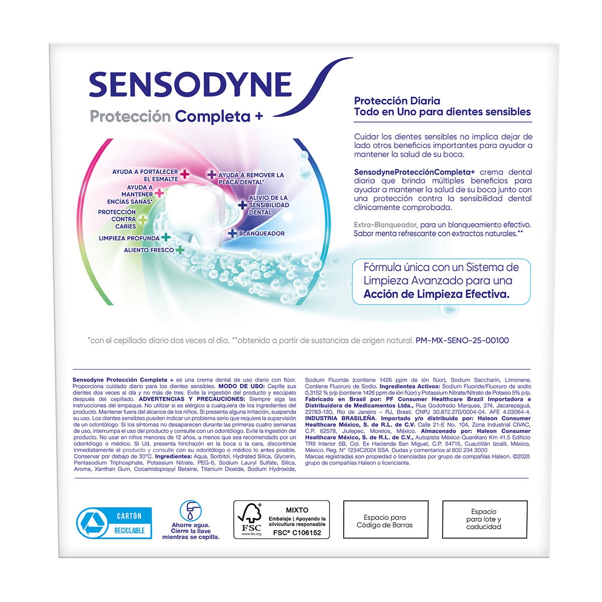 Sensodyne Protección Completa, 5 pzas de 180 g Sensodyne Protección Completa, 5 pzas de 180 g