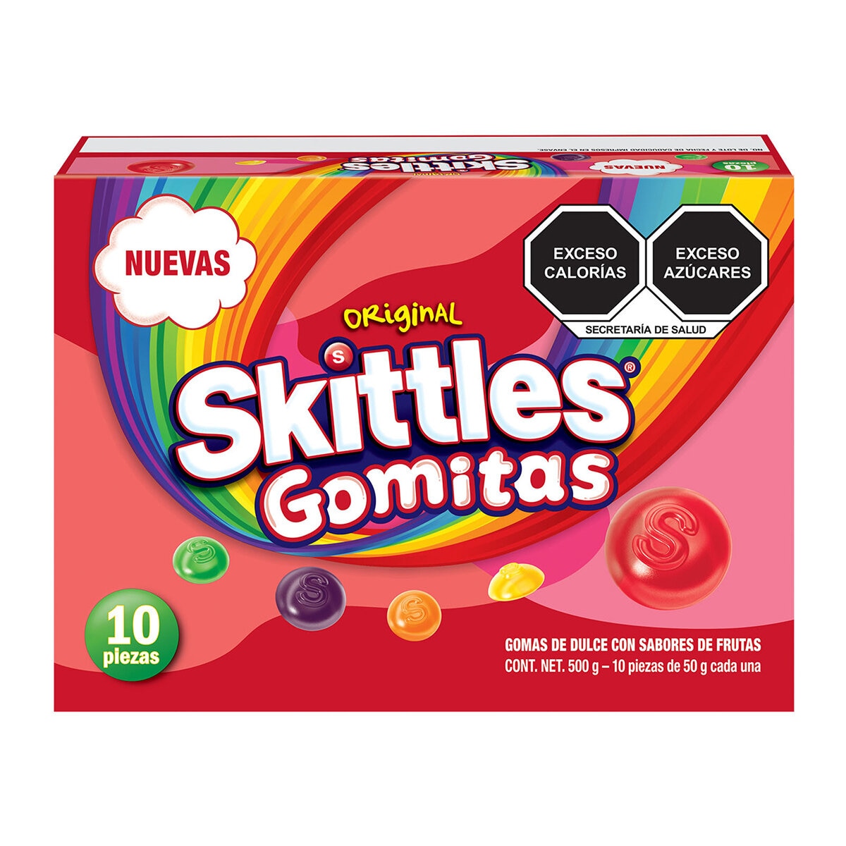Skittles Gomitas de Dulce Sabores Frutales 10 pzas de 50g Skittles Gomitas de Dulce Sabores Frutales 10 pzas de 50g