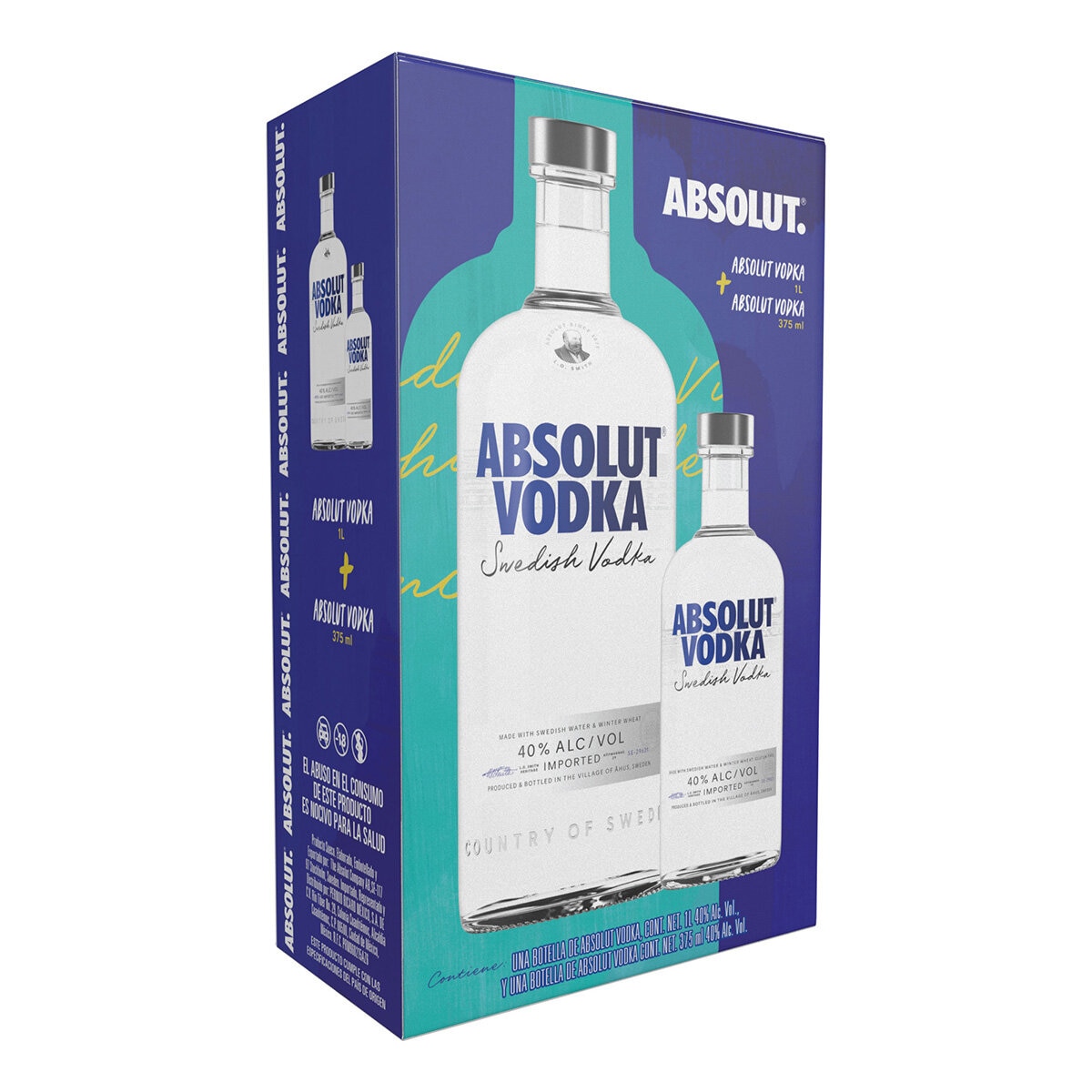 Vodka Absolut 1L + 375 ml