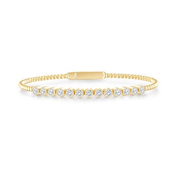 Brazalete de Diamantes 1.00ctw, Oro Amarillo de 14K Brazalete de Diamantes 1.00ctw, Oro Amarillo de 14K