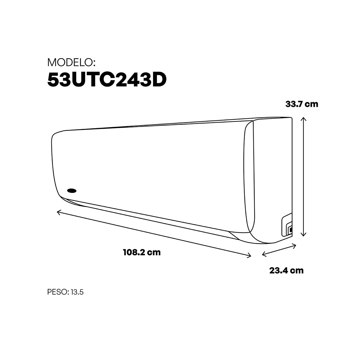 Carrier, Aire Acondicionado Minisplit, Solo Enfriamiento, 24,000 BTU, 220V, Gas R32, con Wi-Fi Carrier, Aire Acondicionado Minisplit, Solo Enfriamiento, 24,000 BTU, 220V, Gas R32, con Wi-Fi