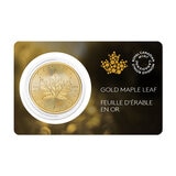 Moneda de  Oro 1 oz, Hoja de Maple de Canadá