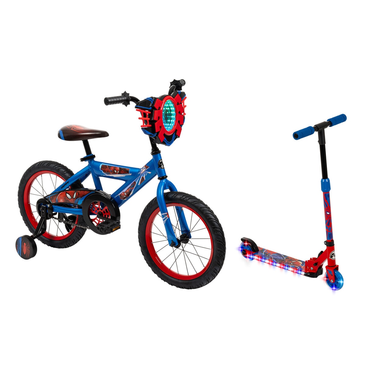 Bicicleta y Scooter Infantil R16 Huffy Spider-Man Combo Bicicleta y Scooter Infantil R16 Huffy Spider-Man Combo