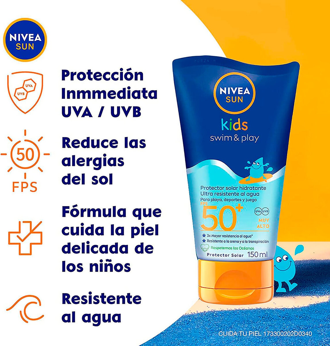 Nivea Sport Protector Solar 2 pzas de 200 ml + Protector Solar Infantil de 150 ml