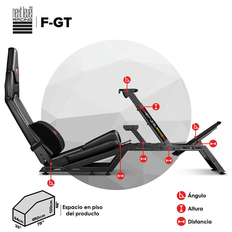 Next Level F-GT Asiento Simulador de Carreras Next Level F-GT Asiento Simulador de Carreras