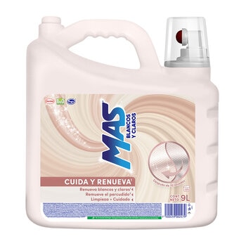 Mas Blancos y Claros Detergente Líquido 9 l Mas Blancos y Claros Detergente Líquido 9 l