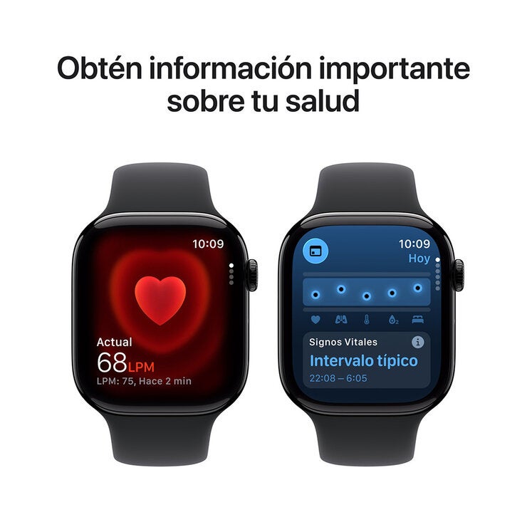 Apple Watch Series 11 (GPS + Celular) 46mm Aluminio Negro Azabache + Correa Deportiva Negra - Talla M/L Apple Watch Series 11 (GPS + Celular) 46mm Aluminio Negro Azabache + Correa Deportiva Negra - Talla M/L