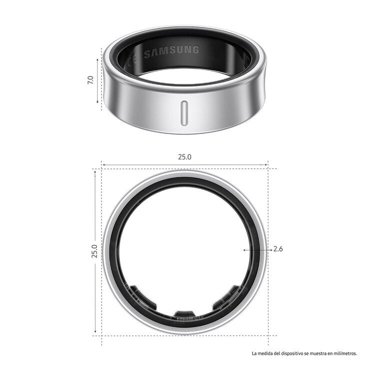 Samsung Galaxy Smart Ring Plata Titanio - Talla 10 Samsung Galaxy Smart Ring Plata Titanio - Talla 10