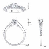 Anillo, 0.97ctw, en Platino Anillo, 0.97ctw, en Platino
