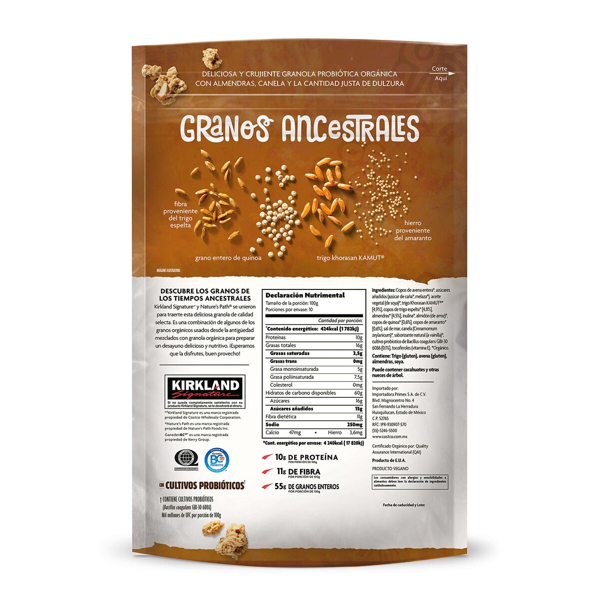 Kirkland Signature Granola Orgánica Granos Ancestrales 1 kg Kirkland Signature Granola Orgánica Granos Ancestrales 1 kg