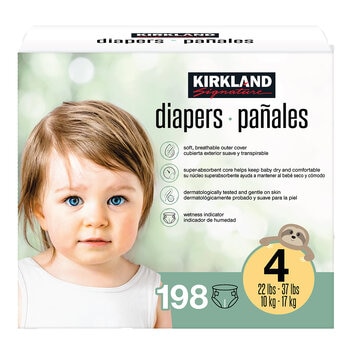 Kirkland Signature Pañales Etapa 4 Unisex 168 pzas Kirkland Signature Pañales Etapa 4 Unisex 168 pzas