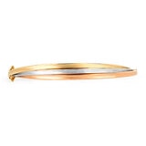 Brazalete, Oro Amarillo, Blanco y Rosa de 14K