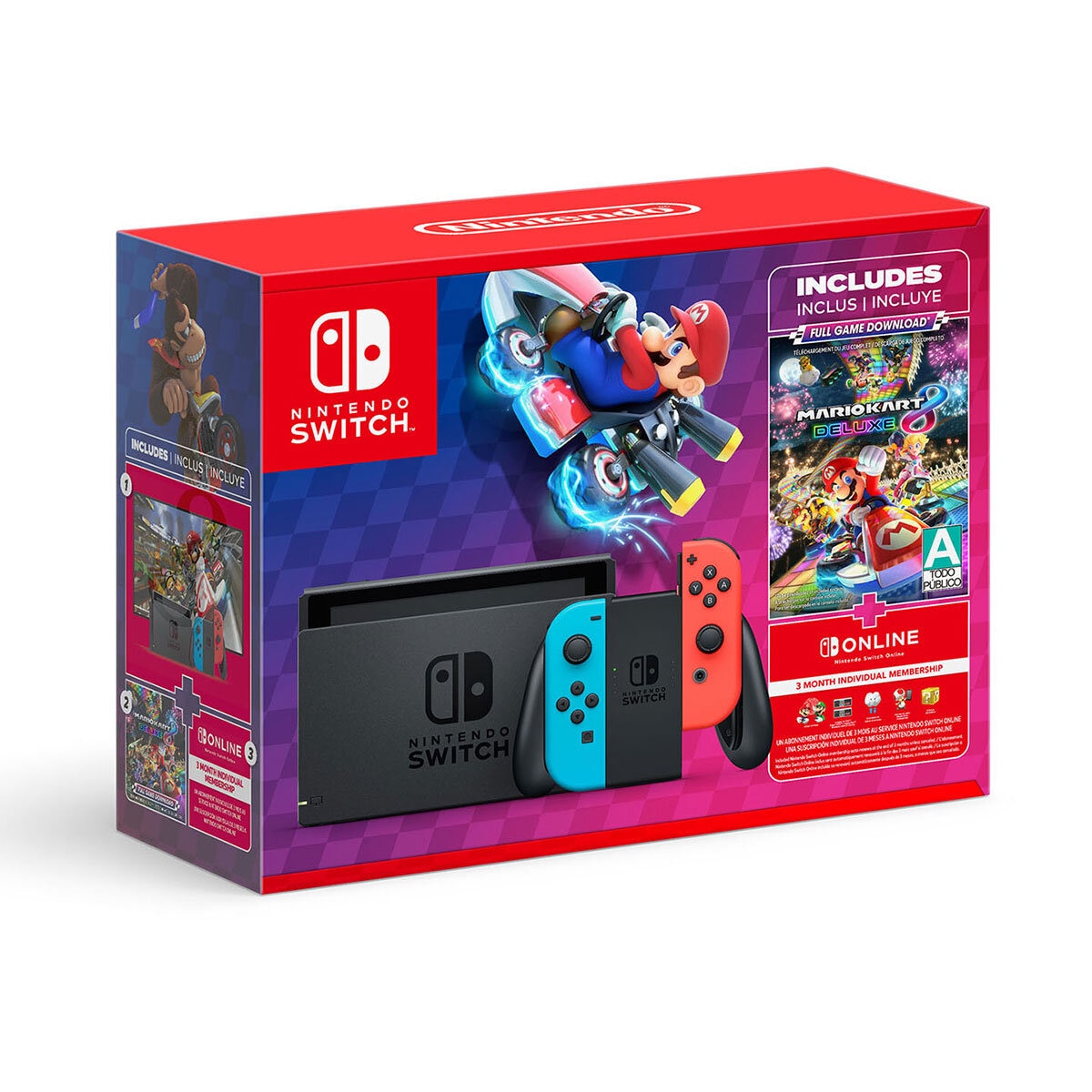 Nintendo Switch 1.1 Bundle Mario Kart 8 Digital + 3 Meses de Nintendo Online