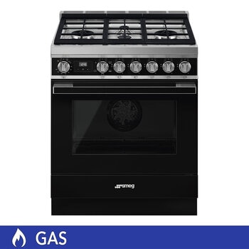 smeg estufa portofino de gas con 4 quemadores 30"