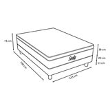 Sealy, Embody Soft Red, Colchón y Box Matrimonial Sealy, Embody Soft Red, Colchón y Box Matrimonial