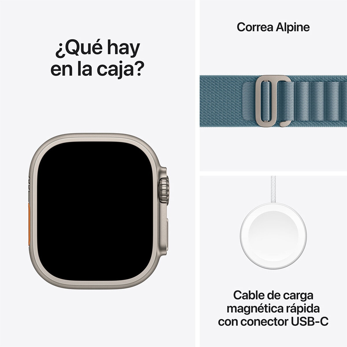 Apple Watch Ultra 3 (GPS + Celular) 49mm Titanio Natural + Correa Alpine Azul Claro - Talla S Apple Watch Ultra 3 (GPS + Celular) 49mm Titanio Natural + Correa Alpine Azul Claro - Talla S