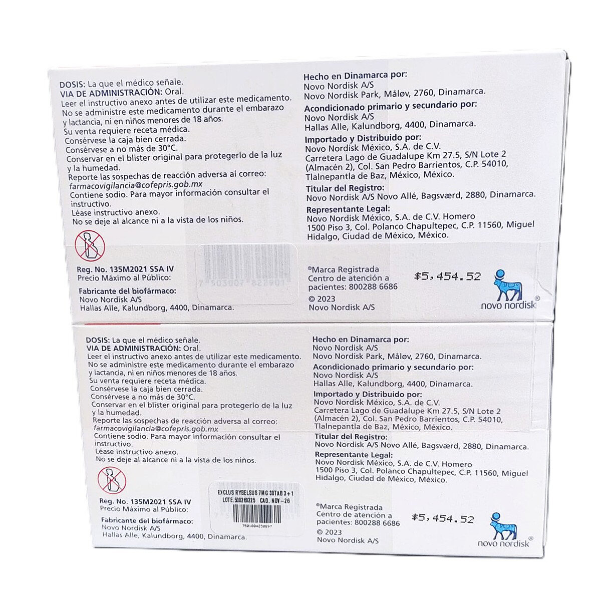 Rybelsus 7 mg 30 Tabletas 4 Pack Rybelsus 7 mg 30 Tabletas 4 Pack