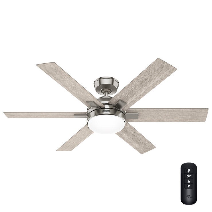 Hunter, Ventilador de Techo Georgetown 52" Acabado Níquel Cepillado Hunter, Ventilador de Techo Georgetown 52" Acabado Níquel Cepillado