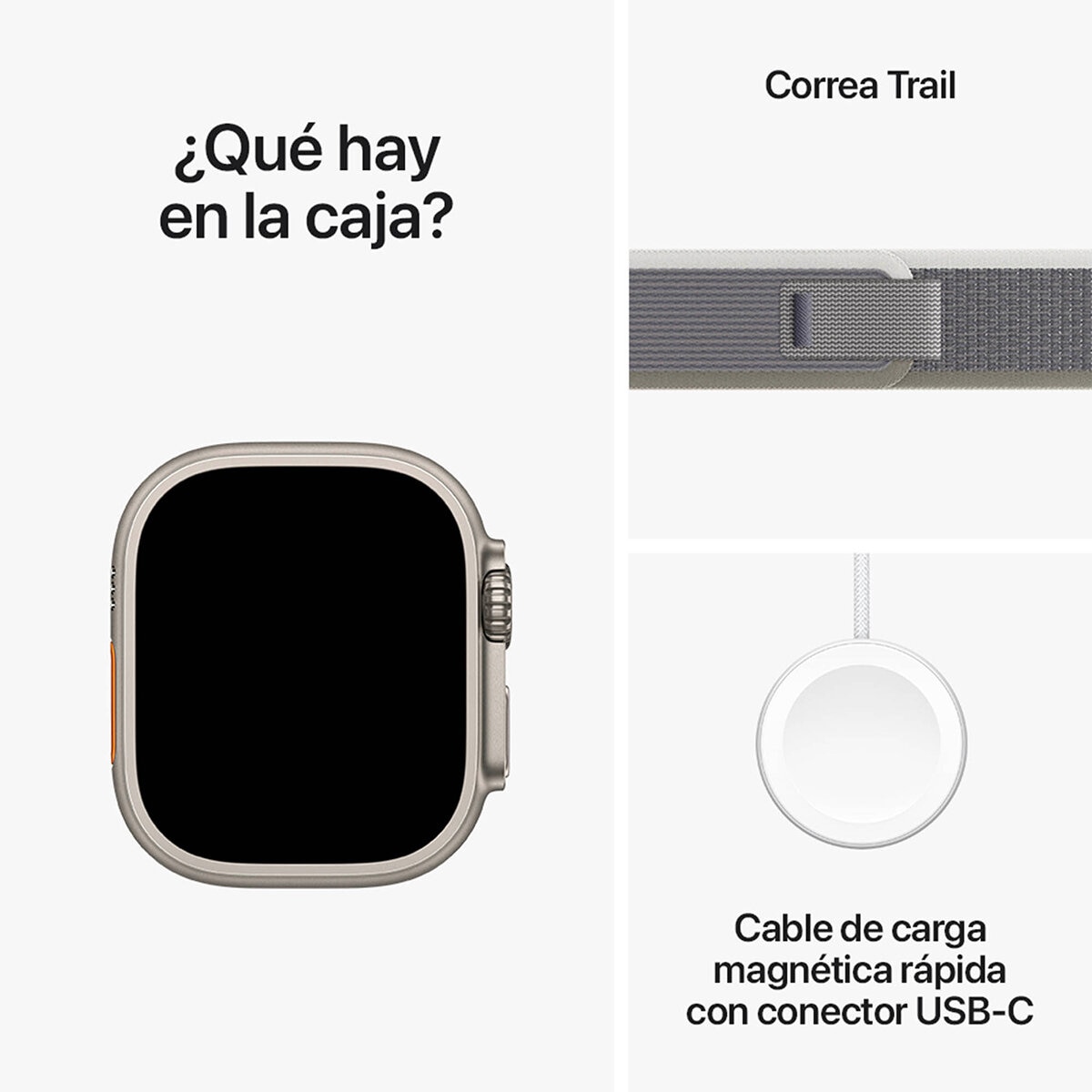 Apple Watch Ultra 2 (GPS + Cellular) Caja de Titanio 49mm con Correa Trail Gris Apple Watch Ultra 2 (GPS + Cellular) Caja de Titanio 49mm con Correa Trail Gris