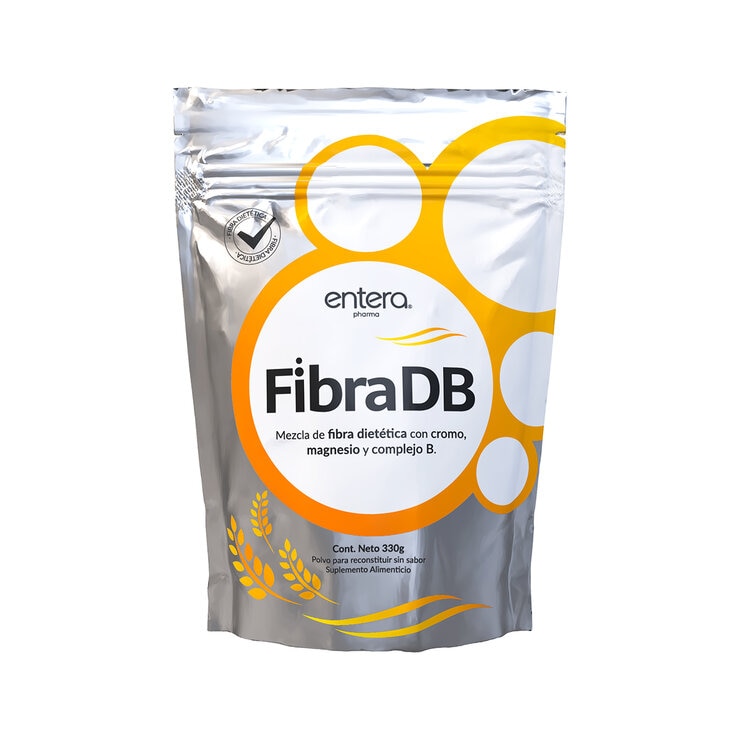 Entera Pharma Fibra DB Fibra dietética con Cromo, Magnesio y Complejo B 330g