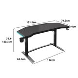 Tresanti, Escritorio con Luces LED de Altura Ajustable para Juegos Tresanti, Escritorio con Luces LED de Altura Ajustable para Juegos