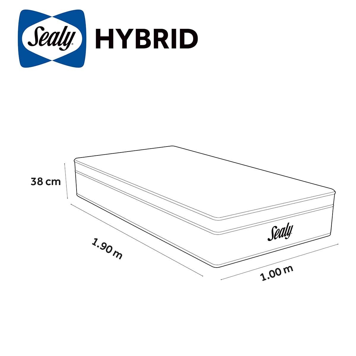 Sealy, Hybrid, Colchón Individual