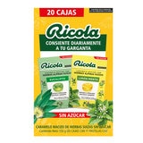 Ricola 10 Cajas Sabor Eucalipto y 10 Cajas Sabor Limón Menta Ricola 10 Cajas Sabor Eucalipto y 10 Cajas Sabor Limón Menta