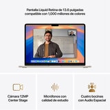 Apple MacBook Air 13" Chip M4 256GB Blanco Estelar Apple MacBook Air 13" Chip M4 256GB Blanco Estelar