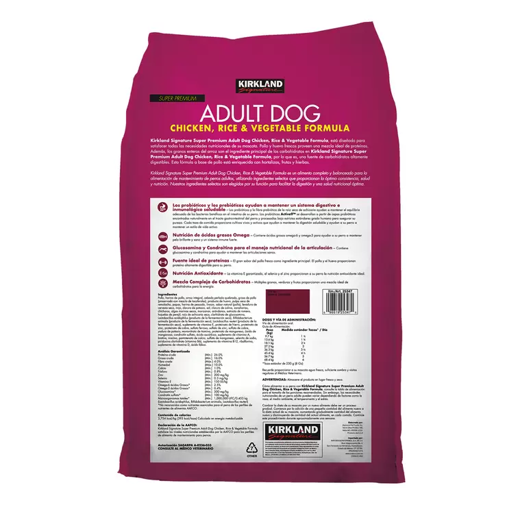 Kirkland Signature Alimento para Perro Adulto con Pollo y Arroz 18.1kg Kirkland Signature Alimento para Perro Adulto con Pollo y Arroz 18.1kg