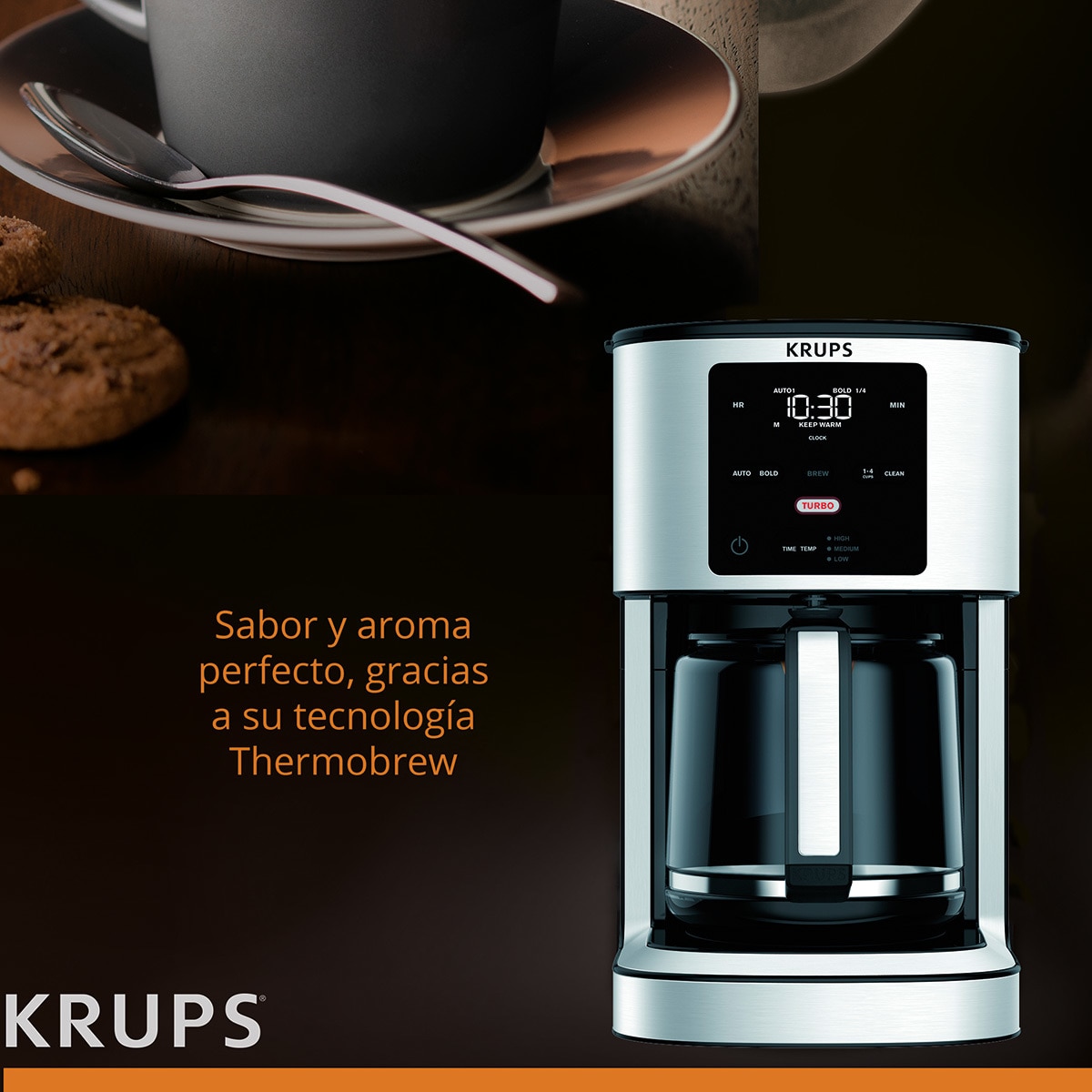 Krups, Cafetera Turbo Savoy, 14 Tazas | Costco México