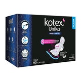 Kotex Unika Maxi Comfort Toalla Femenina 90 pzas