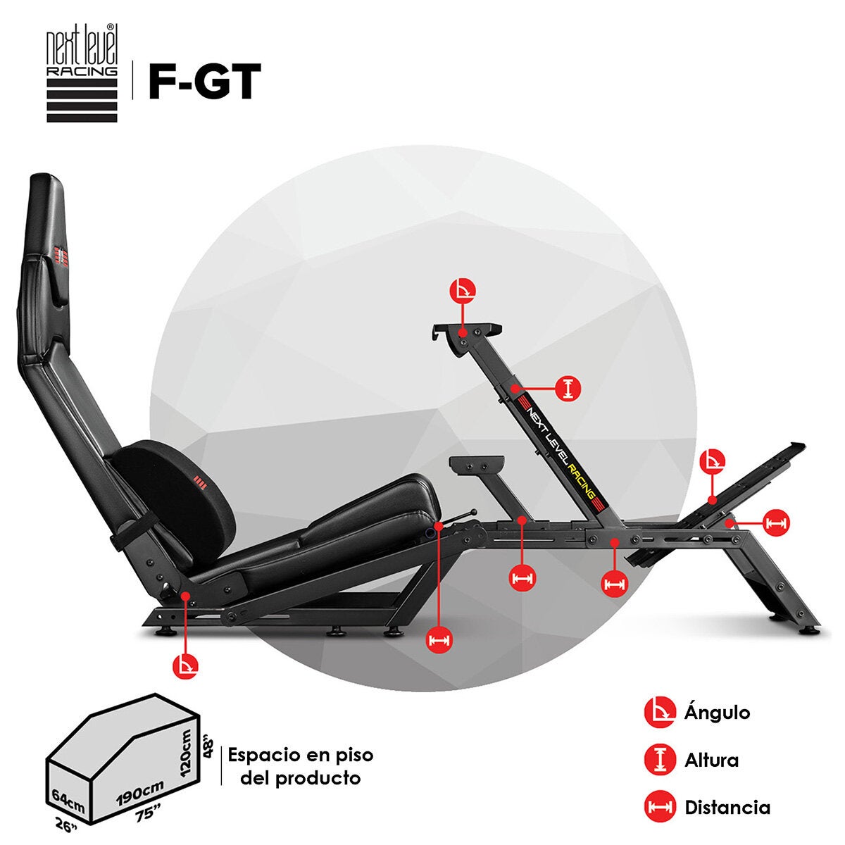 Next Level F-GT Asiento Simulador de Carreras Next Level F-GT Asiento Simulador de Carreras