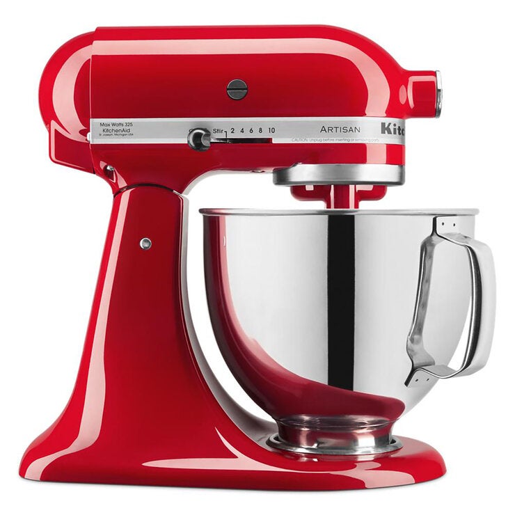 KitchenAid, Batidora Artisan, Tazón de acero inoxidable pulido con asa, 4.7 L, Varios colores KitchenAid, Batidora Artisan, Tazón de acero inoxidable pulido con asa, 4.7 L, Varios colores