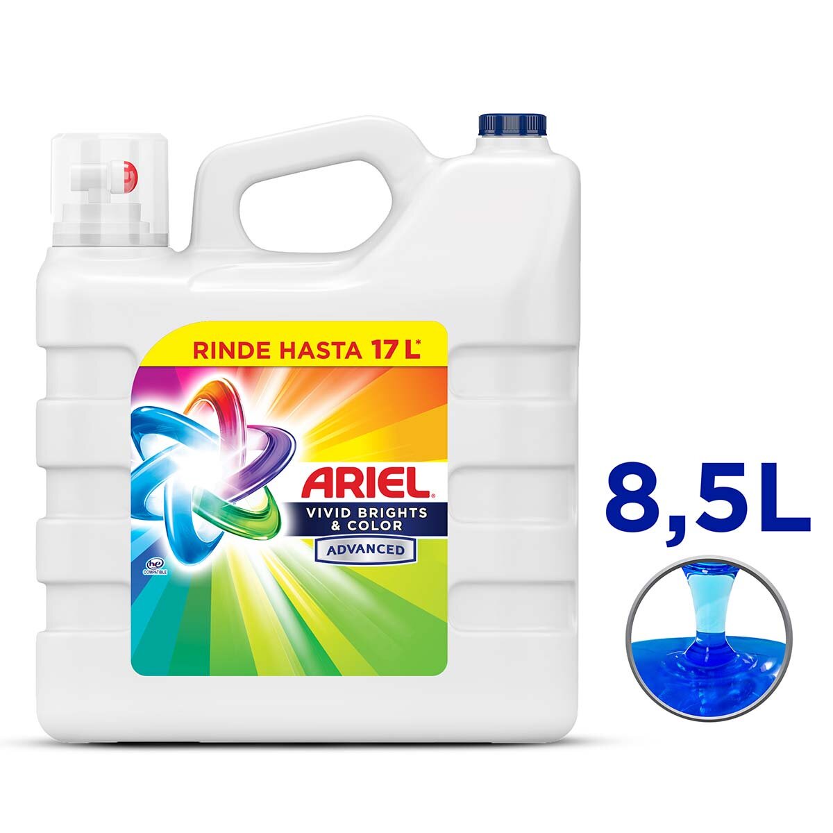 Ariel Revitacolor Detergente Líquido Concentrado Para Lavar Ropa